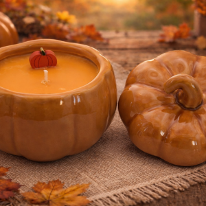 Pumpkin Candle with Lid