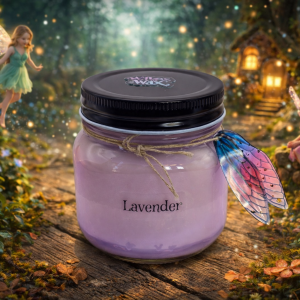 Fairy Wing Jar Candle - Purple